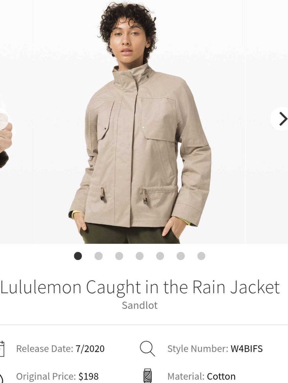 lululemon athletica Sandlot Caught in the Rain Jacket - Taupe